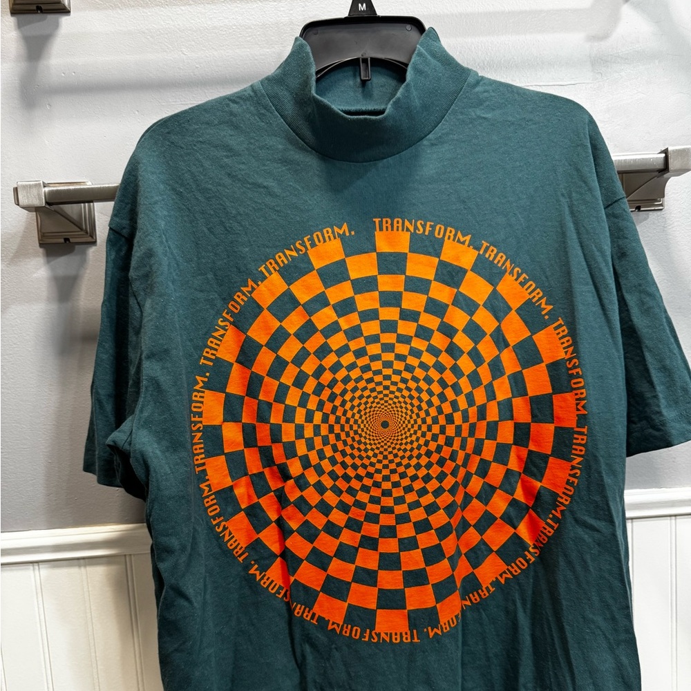 Urban Outfitters Teal and Orange Graphic Tee